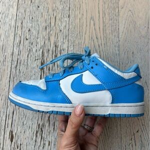 Nike Kids Sky Blue and White Nike Dunk size 3